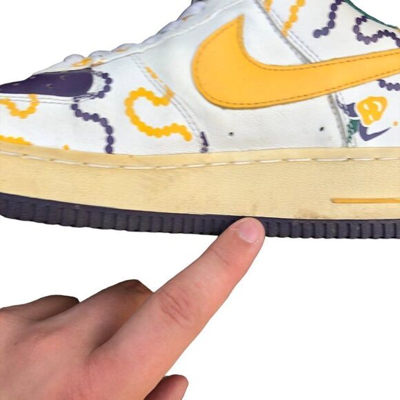 Vintage 2004 Nike Air Force 1 Low Mardi Gras Size 8.5 - Picture 14 of 16